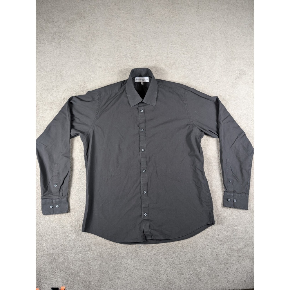 Beverly Hills Polo Club Mens Balck Button Down Shirt Size L